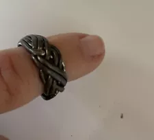 Vintage Silver Turkish Puzzle Ring Vintage 6 Part