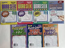 Lot of 7 Penny Press Dell Mixed Word Seeks Search Puzzle Books