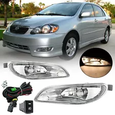 For 2005-2008 Toyota Corolla 2002-2004 Toyota Camry Clear Fog Light W/Wiring