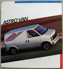 CHEVROLET ASTRO VAN USA LF Sales Brochure For 1986 #4581 Aug '85