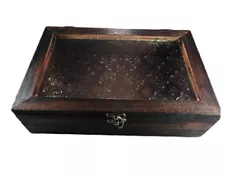 A hand made collection box. DIY Home Decor。Wooden Storage Boxes with Glass