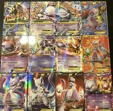 12 pcs Mewtwo POKE TCG All EX MEGA HOLO CARDS NO REPEAT