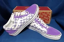 Size W7.5/M9.0 - VANS Old Skool Primary Check Checkerboard - Purple 500714