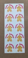 Vintage Matte Trend GINGERBREAD Scratch & Sniff Stickers Sheet of 10