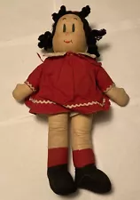 Vintage Antique Little Lulu Doll Cloth Doll Marge Georgene RARE 1940s Red Dress