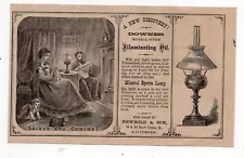 1800s Advertisement for Mineral Sperm Illuminating Oil for Lamps