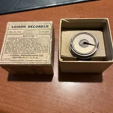 EDISON CYLINDER PHONOGRAPH RECORDER IN THE ORIGINAL BOX