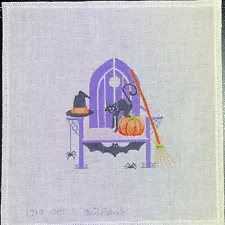 Handpainted Needlepoint Adirondack Chair of the Month Halloween Canvas J Nichols