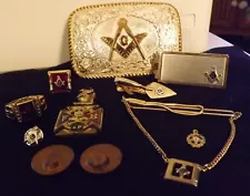 Mason/Masonic Lot of 11 Items with Ring