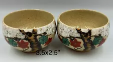 Matcha Tea Bowls Chawan Momiji Autumn Maple Tree Leaves Handcrafted Japanese