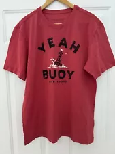 Life is Good Men's Cool Tee Short Sleeve "Yeah Buoy" Red T-Shirt - Size M