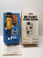 Mr Peanut Dispensor Coin Op Machine Vintage 1978 NOS Planters Vending Tarco