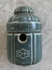 Antique C-H Ceramic Insulator 2” Dated 1911 Green Electric 250v3A