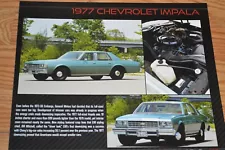 1977 CHEVY IMPALA FEATURE PRINT PICTURE POSTER 77 (For: 1977 Chevrolet Impala)