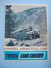 1966 Toyota Land Cruiser Sales Advertising Brochure Catalog 6 page foldout