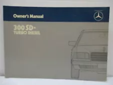 1985 MERCEDES-BENZ 300SD TURBO DIESEL OWNER'S MANUAL ORIGINAL #126 584 97 96 (For: Mercedes-Benz 300SD)