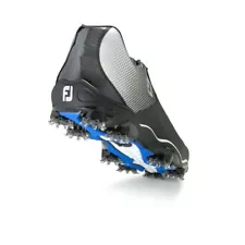 NEW! FootJoy [8] X-WIDE DNA Helix Men's Spikes Golf Shoes 53318-Black/Silver