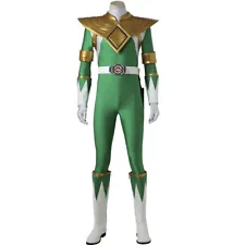 Green Ranger Burai Cosplay Costume Dino Rangers Tommy Oliver Outfit Gold Armor