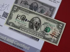 Keith Haring, dollar, hand signed with COA- Banksy interest