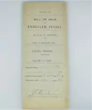 SNOW & NEALLEY CO BANGOR MAINE 1905 BILL OF SALE FOR THE VESSEL AUGUSTA W. SNOW