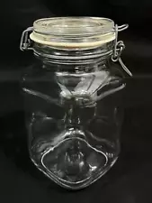 Fidenza Glass Storage Jar With Bail Lid And Seal 2 Quart