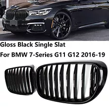 For 2016-2019 BMW 7-Series G11 G12 Front 740i 750i Kidney Grille Gloss Black (For: More than one vehicle)