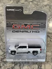 Greenlight Karson Exclusive 2022 GMC Sierra 3500HD DENALI Dually White 1/64