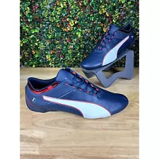 Puma BMW Motorsports M1 Future Cat S2 Racing Shoes Leather Blue Red Mens 14 EUC