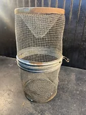 Vintage Wire Mesh Craw Fish Trap 16 In