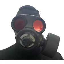 C3 Canadian Gas Mask (M) Custom Polycarbonate Red Mirror Lenses.