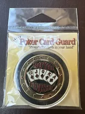 Royal Flush Gold & Black Texas Hold'em Coin Poker Card Guard Las Vegas