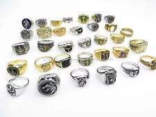 Wholesale Biker Rings 24pc men ring viking punk jewelry lot