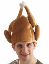 ROASTED TURKEY HAT Thanksgiving Trot Costume Roast Chicken Raw Poultry Bird Chef