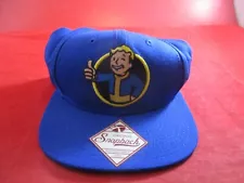 Fallout Vault Boy Thumbs Up 111 Blue Snapback Baseball Hat Cap