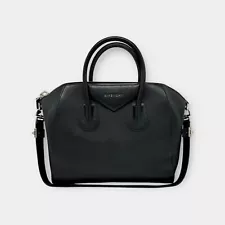 Givenchy Antigona black calfskin leather medium shoulder bag