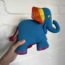 Blue Elephant Plush/Soft Toy • Handmade • From Sri Lanka