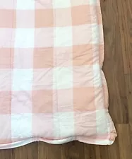 Beddy’s Zippered Replacement Comforter Twin Size Pink Check One Pc Top Blanket