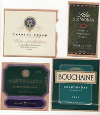 Lot of chardonnay wine labels-mixed- 40