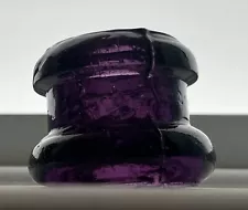 Deep Purple Spool Type Lightning Rod Glass Insulator With Super Character! VNM