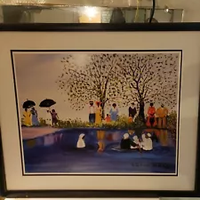 Ruth Russell Williams Outdoor Baptism Black Folk Art Americana Print