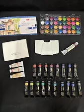 Winsor & Newton Artists' Water Color Paints Van Gogh Case Sonnet Rembrandt Lot +