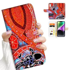 ( For Optus X Sight 3 ) Wallet Flip Case Cover AJ26443 Aboriginal Lizard