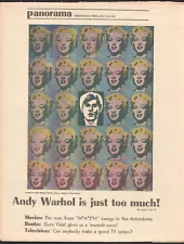 Andy Warhol Marilyn Monroe on cover Panorama Newspaper July 11-12 1970 Original