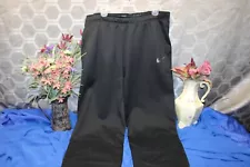 Nike Men Black Therma Fit Activewear Pants Size Large sweatpant track suit Sale*