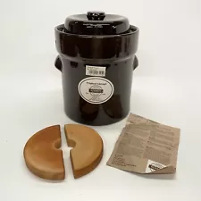 Schmitt 5 Liter Gartopf German Fermenting Crock With Lid Inserts & Instructions