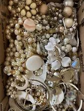 2 LB Junk Jewelry Lot - Vintage- Mod For Parts, Repair, Crafts