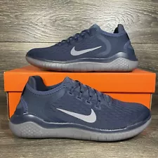 Nike Men's Free Run 2018 Blue Gray Athletic Running Shoes Sneakers Trainers New