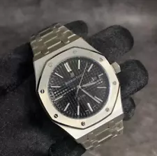 Custom Automatic Watch AP Royal Oak Black Dial