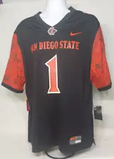 ID#2086 XXL/2XL Nike SDSU Aztecs Football Jersey #1 Black NWT