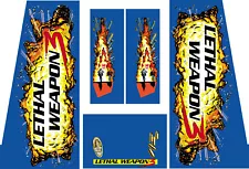 Data East Lethal Weapon 3 Pinball Machine CABINET Decal Set